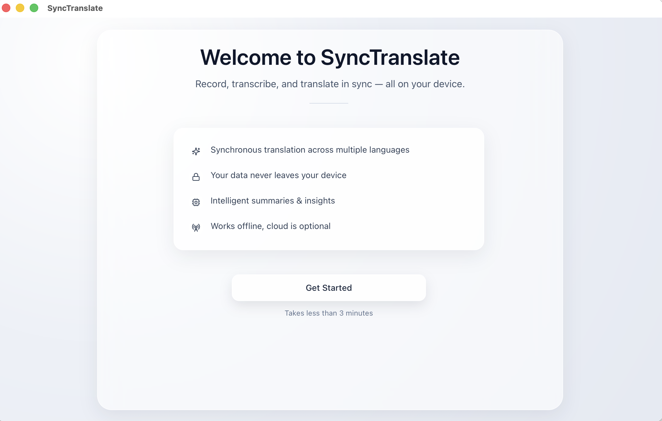 SyncTranslate step 1: Install and launch SyncTranslate