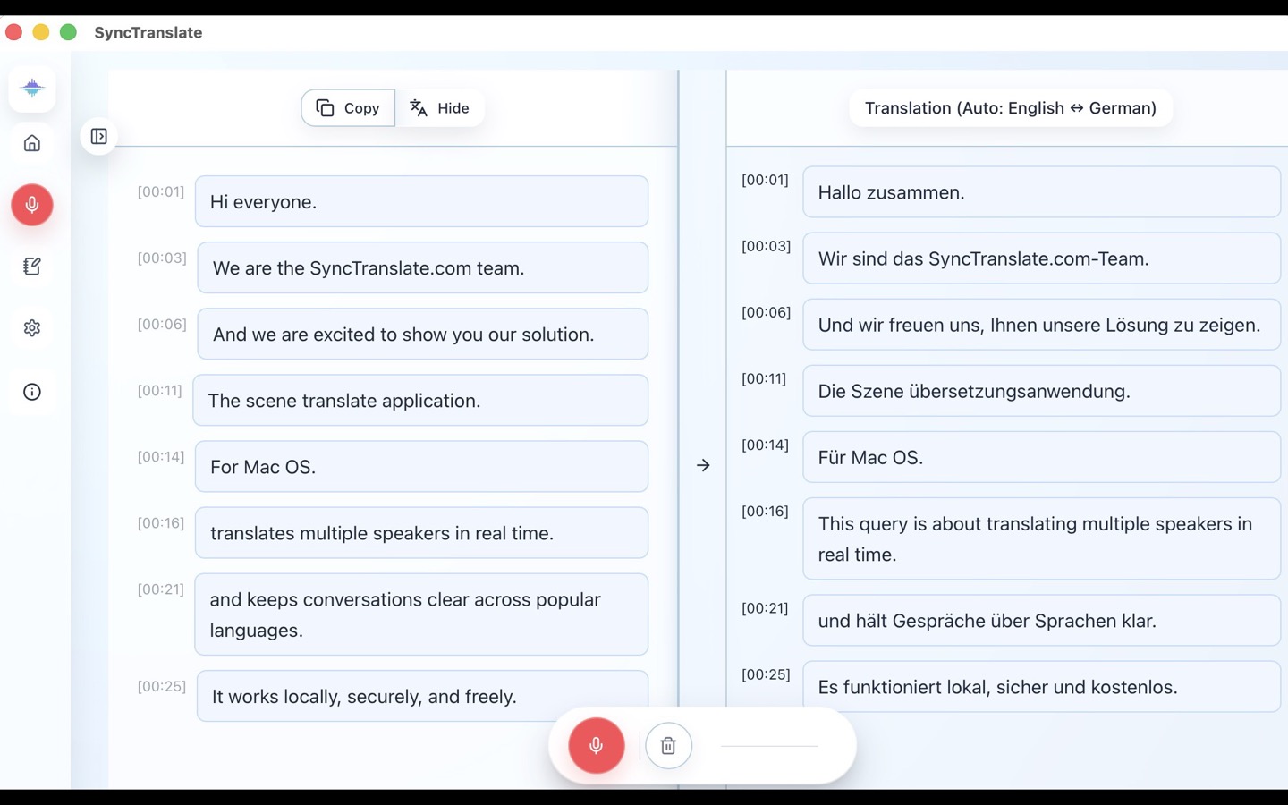 Live Translate Demo